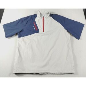 Sunice Typhoon Jacket Mens 2XL White 1/4 Zip Short Sleeve Golf Windbreaker